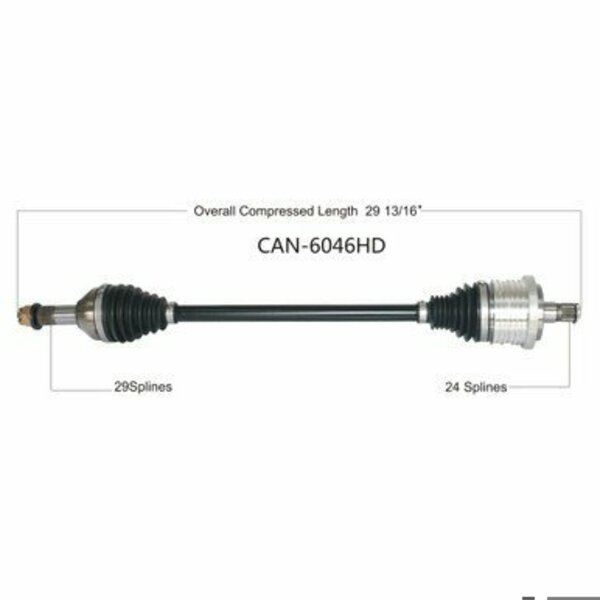 Wide Open Heavy Duty CV Axle for CAN AM HD REAR L/R MAVERICK 1000 16-18 CAN-6046HD